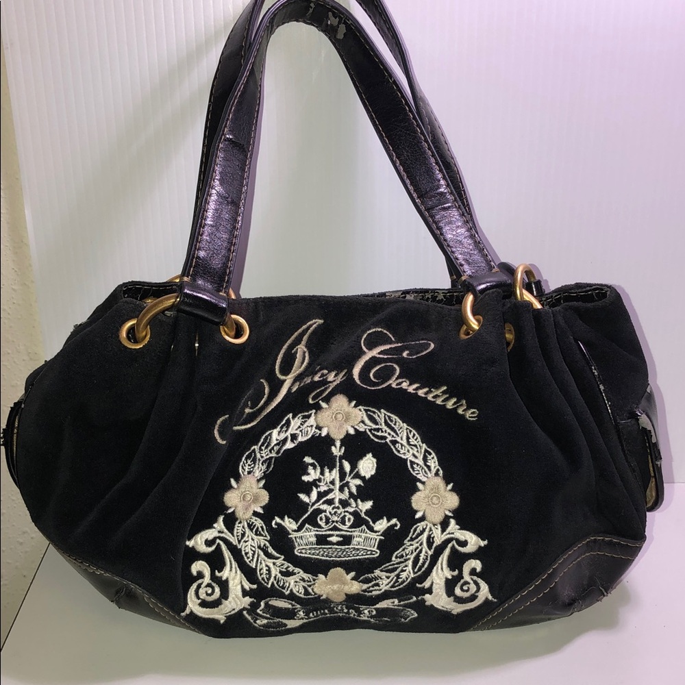 Vintage Juicy Couture black satchel pre owned